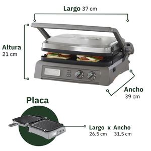 Parrilla grill de Lujo eléctrica placas reversibles GR-150P1 Cuisinart